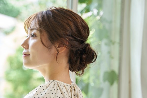 まつ毛がくるんと上がった女子